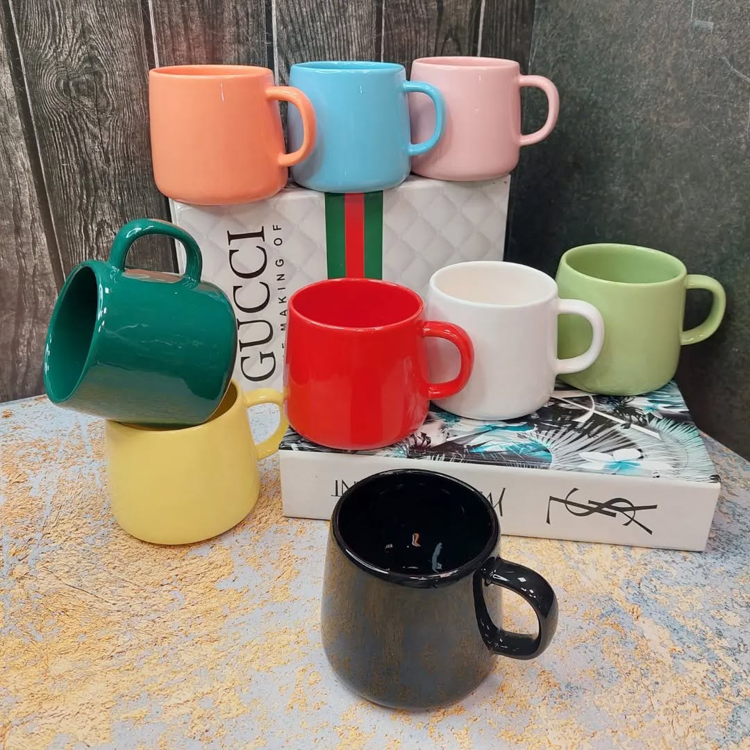 ماگ رنگی دسته دار سرامیکی